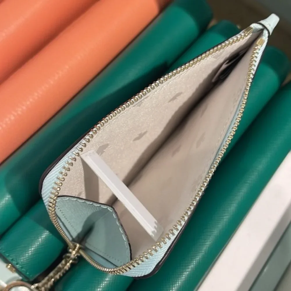 Kate Spade Darcy Medium L-Zip Card Holder Blue Glow - Picture 13 of 13